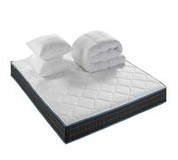 BLUE MOON Pack Matelas Atmosphère 140x190 + Couette + 2 Oreillers | 672 Ressorts | 7 Zones de Confort | Soutien mi-ferme | Indépendance de couchage | Livré Compressé | Fabriqué en Belgique