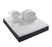 BLUE MOON Pack Matelas Atmosphère 160x200 + Couette + 2 Oreillers | 792 Ressorts | 7 Zones de Confort | Indépendance de couchage | Livré Compressé | Compatible IKEA | Fabriqué en Belgique