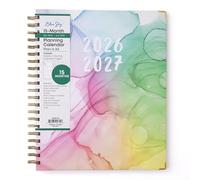Blue Sky Agenda scolaire hebdomadaire et mensuel 2026-2027, 21,6 x 27,9 cm | 15 mois, avril 2026 à juin 2027, couverture rigide, reliure à spirale, onglets plastifiés, poche de rangement