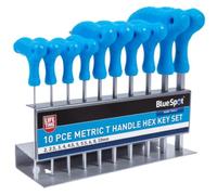 Blue Spot Tools 12185 Lot de 10 clés hexagonales métriques avec poignée en T (2-10 mm)