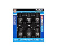 Blue Spot Tools T55-T100 Lot de 6 embouts Torx 1,27 cm