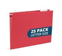 Blue Summit Supplies Lot de 25 dossiers suspendus format lettre - Papier durable 11 pt, onglets et inserts en plastique inclus, compatibles avec armoires de classement standard et organiseurs de