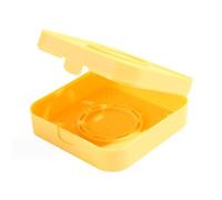 Bluebone - boîte de Rangement de Bouffantes de Poudre, boîte de Rangement Portable de Voyage à Domicile, étui de conteneur de Bouffantes de Maquillage Respirant à la Mode pour (Jaune)
