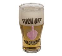 BLUECHOLON Verre à bière avec doigt cœur 560 ml dans une boîte cadeau | Design humanistique, capacité de 560 ml, coffret cadeau, verre transparent, 17,2 cm de haut