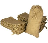 BlueFox Lot de 24 sacs en toile de jute - Calendrier de l'Avent durable à bricoler soi-même - Calendrier de Noël - Sachets cadeaux - Sac en jute pour enfants - Cadeau de Noël - Marron