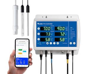 Bluelab Contrôleur Wi-Fi par contrôleur - Moniteur numérique entièrement automatique 24/7 pour hydroponique multi-nutrient et dosage de pH avec échantillon de température EC et surveillance à distance