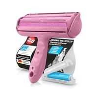BluePet Rouleau Anti Poils Animaux, Brosse Anti Poil, Enlever Poil Chien & Chat, Réutilisable, Attrape Les Poils du Canapé, Tapis & Voiture, Pet Hair Remover, Anti Peluche, (+ Mini Rouleau Adhésif)