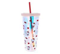 Blueprint Collections Hello Kitty Gobelet et paille | Capacité de 600 ml | Joli gobelet pour enfants | Cadeaux et fournitures scolaires Hello Kitty