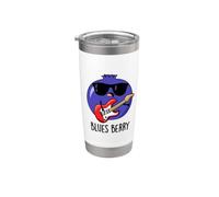 Blues Berry Jeu de mots amusant aux fruits Gobelet isotherme en acier inoxydable double paroi