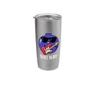 Blues Berry Jeu de mots amusant aux fruits Gobelet isotherme en acier inoxydable double paroi