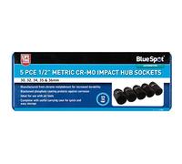 BlueSpot Tools 01552 Douilles métriques Cr-Mo à impact 1/2" (30-36 mm)