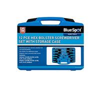 BlueSpot Tools 12067 Jeu de tournevis hexagonaux 12 pièces avec étui de rangement