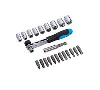 BlueSpot Tools 12624 Jeu de douilles et embouts à cliquet 23 pièces