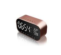 Bluetooth réveil horloge enceinte haut-parleur - Or Rose