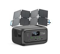 BLUETTI Elite 10 + 60W 128Wh & 200W Prise CA Générateur Électrique | Panneau 60W inclus, format paume, expédition séparée. Idéal pour camping et pannes de courant.