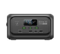 BLUETTI Elite 10 Mini-Powerstation, portable, batterie de 128 Wh avec prise de courant alternatif de 200 W, générateur solaire à charge rapide pour le camping et les voyages Noir