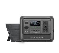 BLUETTI Elite 100 V2 + 100W Station d'énergie portable, batterie de secours de 1024Wh avec 2 sorties AC de 1800W , générateur solaire pour le camping, les pannes de courant