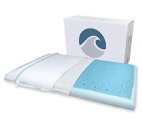 Bluewave Bedding Oreiller en Mousse à mémoire de Forme Hyper Slim CarbonBlue Max Cool pour Les Personnes Dormant sur Le Ventre et Le Dos - Design Fin et Plat avec Refroidissement avancé (Hauteur 5,7