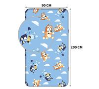 Bluey & Bingo Housse De Matelas 90 X 200 + 25 Cm 100% Coton