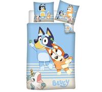 Parure de Lit Enfant - BLUEY - Licorne - 100% Coton - Réversible - 140x200 cm