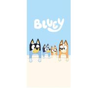 Bluey - Serviette de plage en coton - Bleu/Beige - 70 x 140 cm
