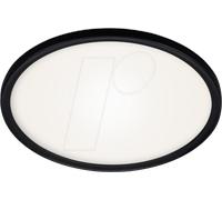 BLULAXA 50957 - Plafonnier, 18 W, 2200 lm, 3000 K, bague noire