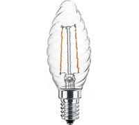 Blulaxa Ampoule LED en forme de bougie torsadée, 2,5 W (25 W), E14, 250 lm, 2700 K, verre transparent