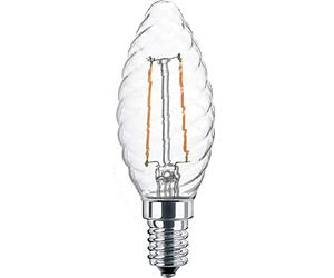 Blulaxa Ampoule LED en forme de bougie torsadée, 2,5 W (25 W), E14, 250 lm, 2700 K, verre transparent