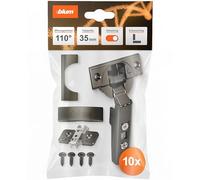 blum 10x CLIP top BLUMOTION charnière 35mm recouvrement total noir onyx | Amortisseur soft-close intégré | Recouvrement total couverture complète | Réglage 3D | Clipsage sans outil | Boîtier Ø35mm