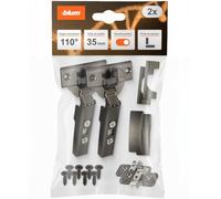 blum 2x CLIP top BLUMOTION charnière 35mm recouvrement total noir onyx | Amortisseur soft-close intégré | Recouvrement total couverture complète | Réglage 3D | Clipsage sans outil | Boîtier Ø35mm