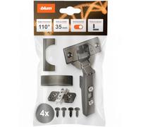 blum 4x CLIP top BLUMOTION charnière 35mm recouvrement total noir onyx | Amortisseur soft-close intégré | Recouvrement total couverture complète | Réglage 3D | Clipsage sans outil | Boîtier Ø35mm