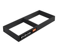 Blum AMBIA-LINE Cadre d'inserts de tiroir de cuisine, largeur 200 mm, longueur 472 mm, hauteur 50 mm, avec séparateur, noir carbone mat, 1 pièce