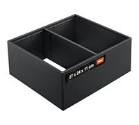 Blum AMBIA-LINE Organiseur de tiroir Acier 27×24×11 cm | Noir carbone | Support à plaque magnétique - aucun glissement | Modulable & extensible | Pour cuisine & salle de bain