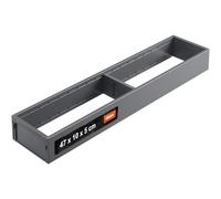 blum AMBIA-LINE Organiseur de tiroir Acier 47×22×11 cm | Gris Orion | Support à plaque magnétique - aucun glissement | Modulable & extensible | Pour cuisine & salle de bain