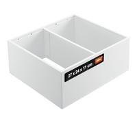 blum AMBIA-LINE organiseur de tiroir en acier thermolaqué | idéal pour cuisine, salle de bain et habitat | extensible modulairement | 27×24×11 cm | avec plaque magnétique | Blanc soie