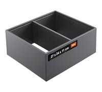 blum AMBIA-LINE organiseur de tiroir en acier thermolaqué | idéal pour cuisine, salle de bain et habitat | extensible modulairement | 27 × 24 × 11 cm | avec plaque magnétique | Gris Orion
