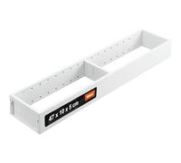 blum AMBIA-LINE organiseur de tiroir en acier thermolaqué | idéal pour cuisine, salle de bain et habitat | extensible modulairement | 47×10×5 cm | avec plaque magnétique | Blanc soie