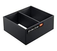 blum AMBIA-LINE organiseur de tiroir en acier thermolaqué | idéal pour cuisine, salle de bain et habitat | extensible modulairement | 37×22×11 cm | avec plaque magnétique | Noir carbone