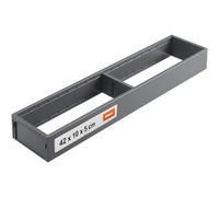 Blum AMBIA-LINE organiseur de tiroir en acier thermolaqué | idéal pour cuisine, salle de bain et habitat | extensible modulairement | 42×10×5 cm | avec plaque magnétique | Gris Orion