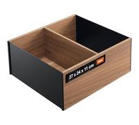 blum AMBIA-LINE organiseur de tiroir en décor bois haut de gamme | idéal cuisine, bain, dressing | utilisable modulairement et tenue sûre par pieds antidérapants | 27×24×11 cm | Noyer Tennessee