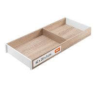 blum AMBIA-LINE organiseur de tiroir en décor bois haut de gamme | idéal cuisine, bain, dressing | utilisable modulairement et tenue sûre par pieds antidérapants | 42×22×5 cm| Chêne Bardolino