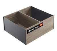 Blum AMBIA-LINE organiseur de tiroir en décor bois haut de gamme | idéal cuisine, bain, dressing | utilisable modulairement et tenue sûre par pieds antidérapants | 27×24×11 cm | Chêne Nebraska