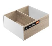 Blum AMBIA-LINE organiseur de tiroir en décor bois haut de gamme | idéal cuisine, bain, dressing | utilisable modulairement et tenue sûre par pieds antidérapants | 27×24×11 cm | Chêne Bardolino