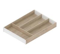 Blum AMBIA-LINE range-couverts | organiseur de tiroir premium pour cuisines et meubles modernes | trie et range couverts avec clarté | avec pieds antidérapants | 42×30×5 cm | Chêne Bardolino