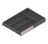Blum AMBIA-LINE range-couverts Soft-Touch | organiseur de tiroir premium pour tiroir et meuble de cuisine modernes | protège, trie et range couverts et ustensiles | 42×30×5 cm | Gris Orion