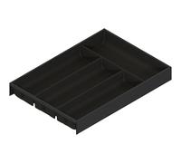 blum AMBIA-LINE range-couverts Soft-Touch | organiseur de tiroir premium pour tiroir et meuble de cuisine modernes | protège, trie et range couverts et ustensiles | 42×30×5 cm | Noir carbone
