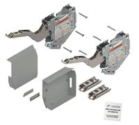 Blum Aventos HKS, système de relevage pour meubles hauts, référence 960-2215, couleur gris clair, avec plaque de fixation