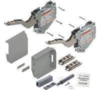 Blum Aventos Tip On Réservoir d'énergie 220-500 gris clair Ferrure à clapet avec plaque de montage