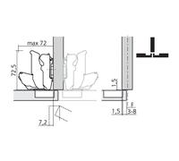 Blum Charnière invisible meuble - Nickel
