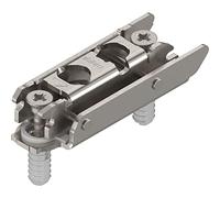 Blum CLIP plaque de montage, droite, 3 mm, acier, EXPANDO (vis spéciales prémontées avec chevilles à expansion), HV : excentrique, nickelé 2 pièces